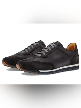 Magnanni Serrano Leather Sneakers Shoes Dark Grey RETAIL $495 MADE IN PORTUGAL